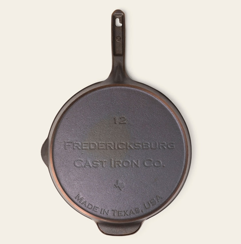 No. 12 Cast Iron Skillet with XIT Ranch Skillet Handle Sleeve
